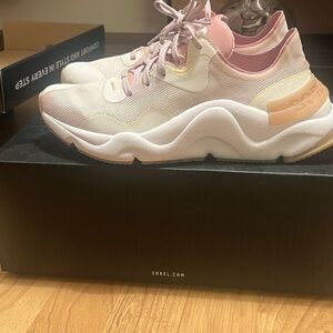 SOLD Sorel Women's Pink and White Sneakers